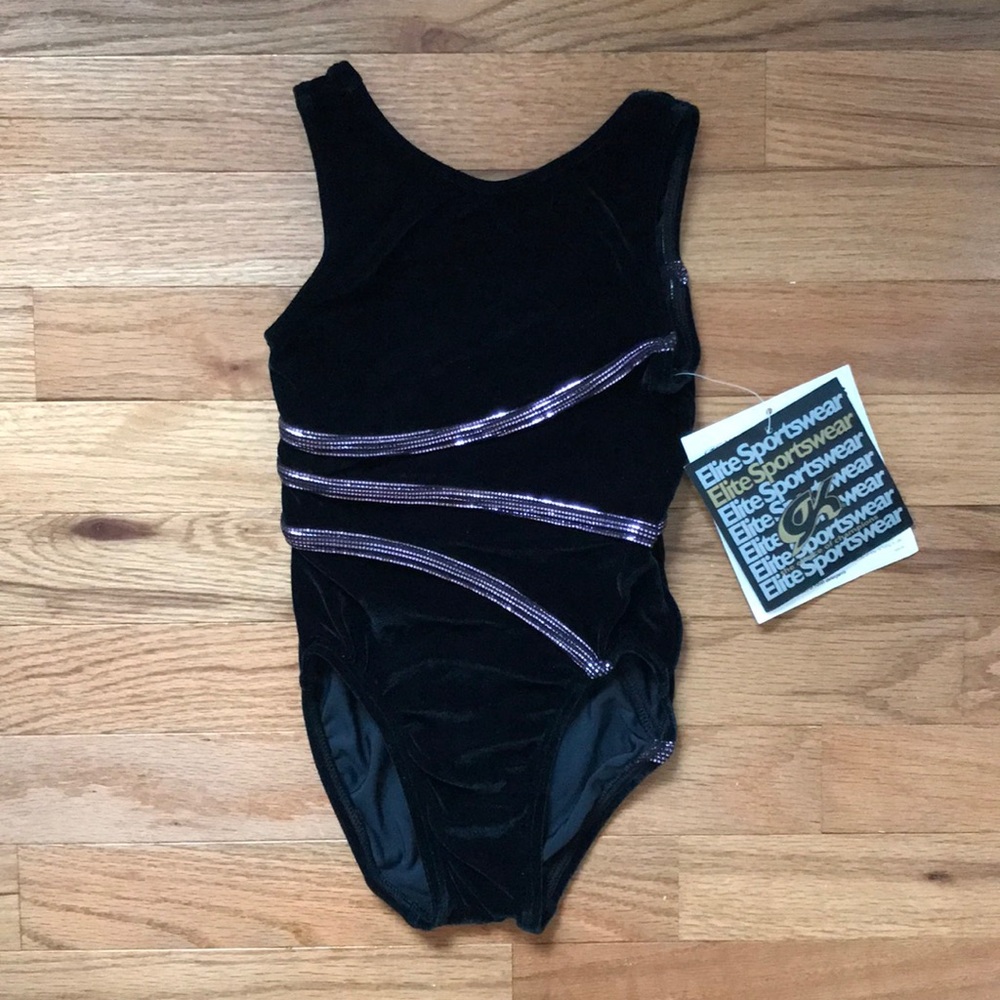 GK Black Velvet Leotard